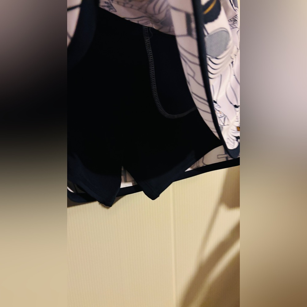 Grand Slam Graphic Print Mini Skirt - Black, White, Yellow - Picture 5 of 5